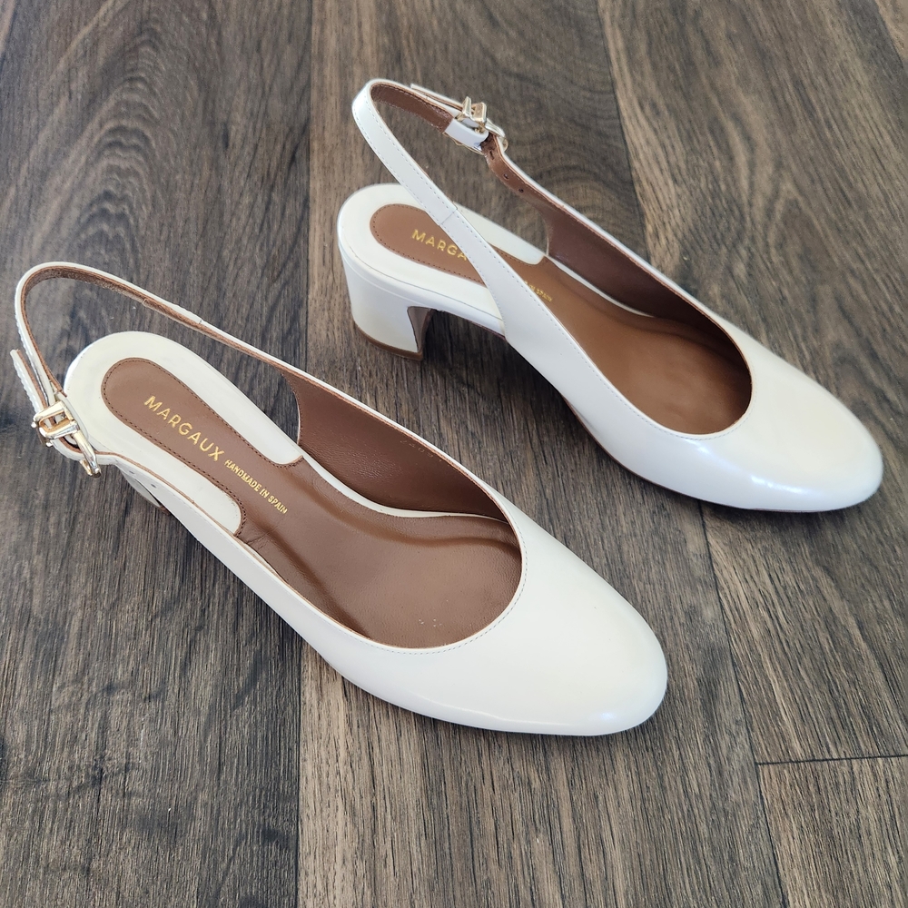 Margaux Women's Cream Slingback Heels